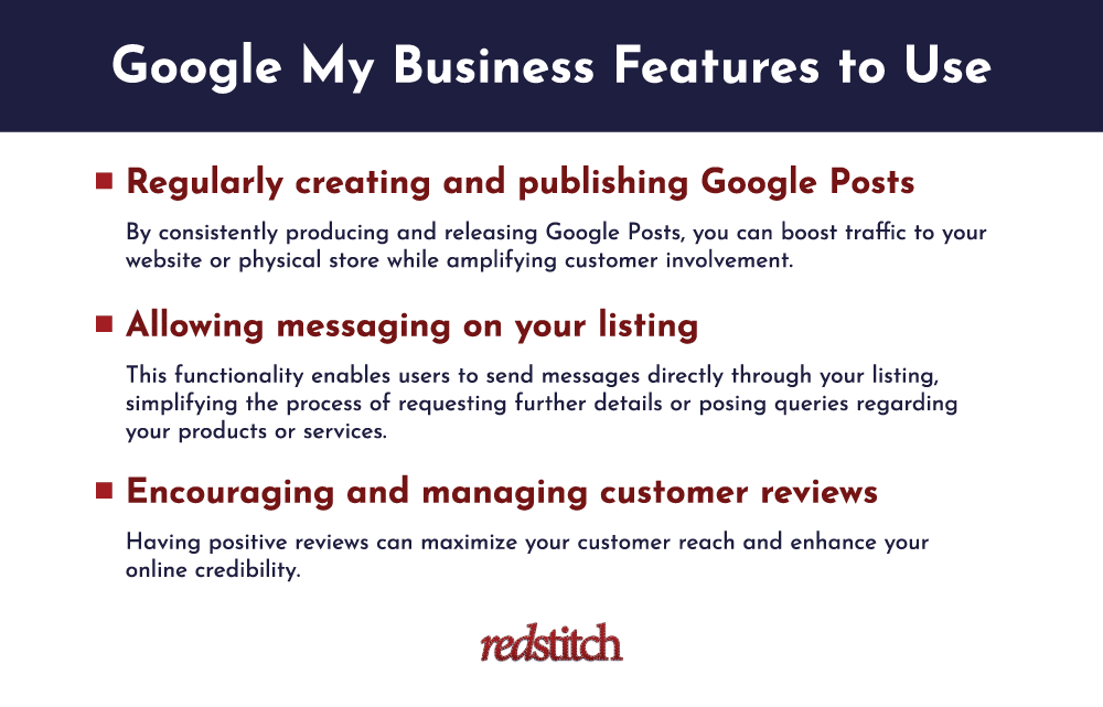 GMB features to use
