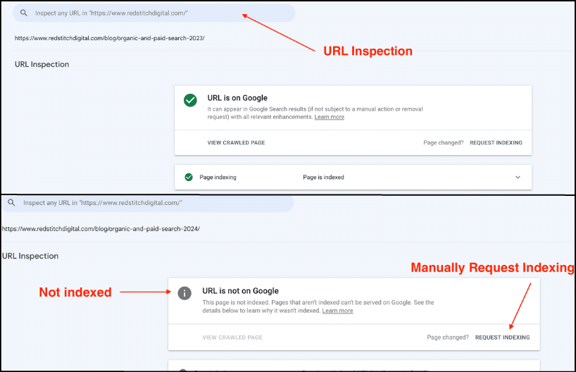 Checking a Single URL's Indexing Status