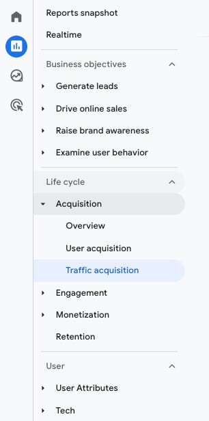 How to Access My Traffic Acquisition Report in GA4